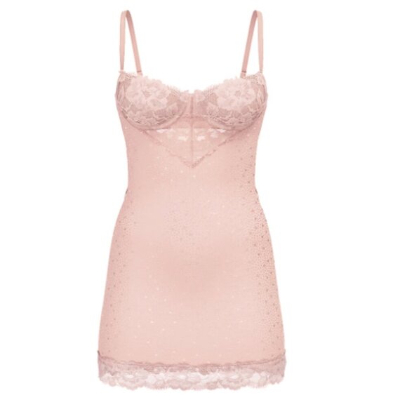 New! Victoria’s Secret Modal & Lace Cupped Mini Slip Dress Lingerie 47398 - Picture 1 of 13